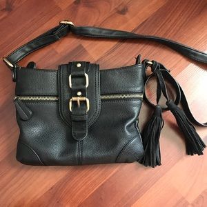 Black and Gold Accents Crossbody Purse Aldo